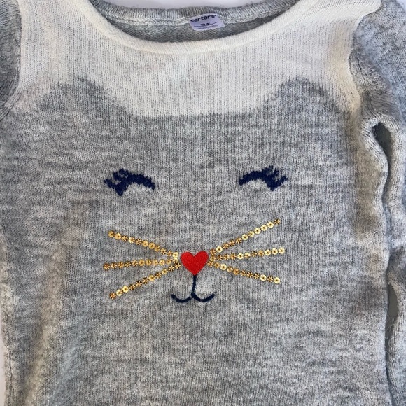 Carter's Kitty Toddler Girls Sweater SZ 3T - Picture 2 of 6